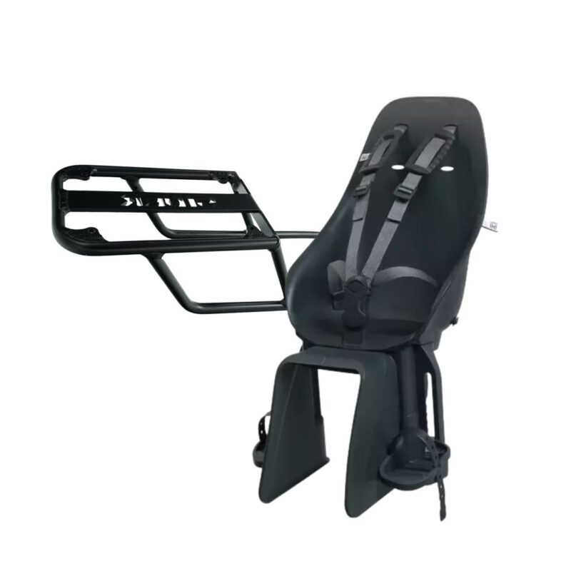 Porte-bagages arrière STOER + siège enfant arrière - Noir